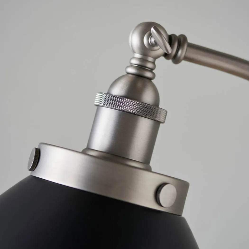 Franklin Black and Pewter Task Floor Lamp