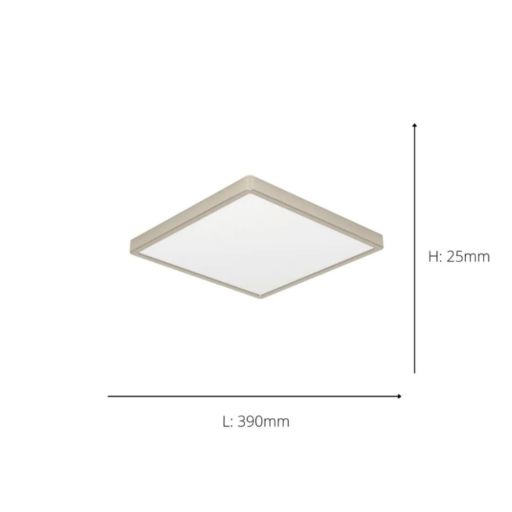 Fueva 6 Satin Nickel LED Flush Ceiling Light