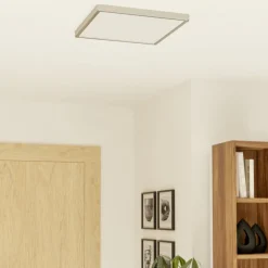 Fueva 6 Satin Nickel LED Flush Ceiling Light
