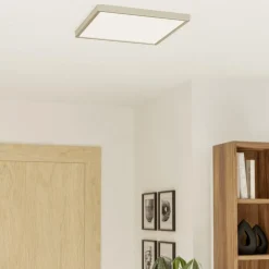 Fueva 6 Satin Nickel LED Flush Ceiling Light