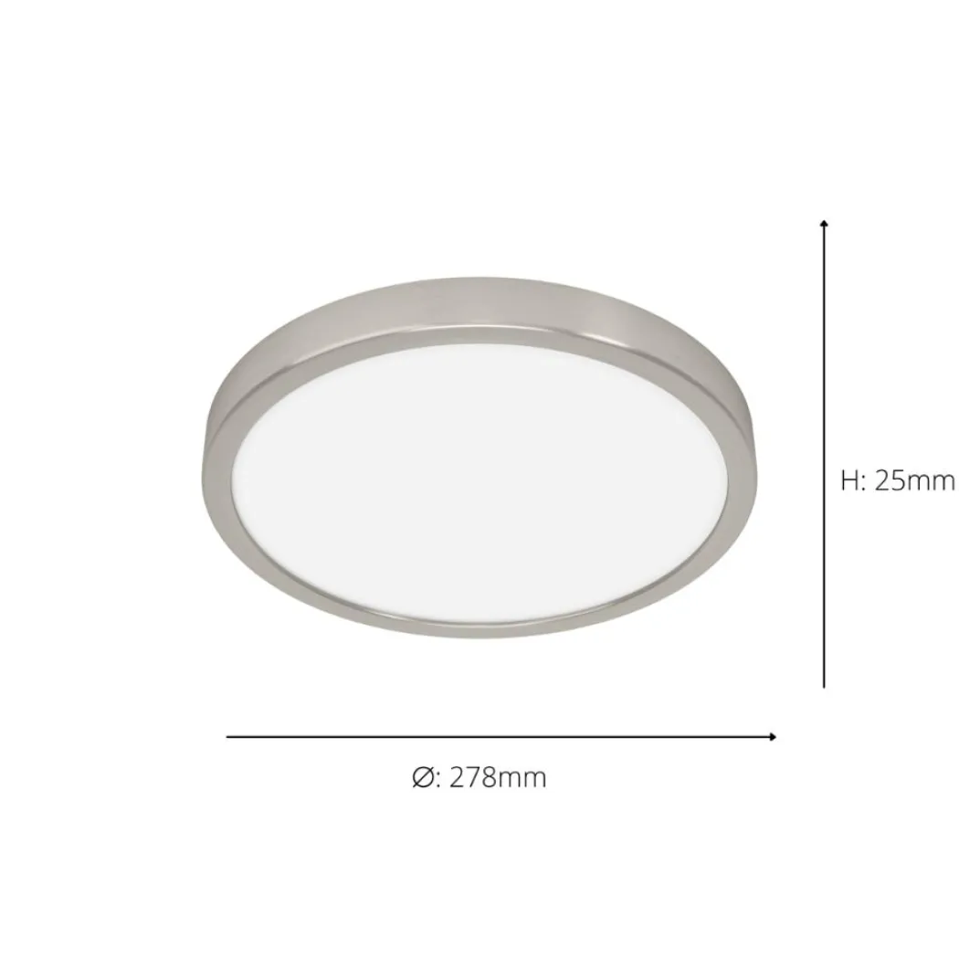 Fueva 6 Silver LED Round Flush Ceiling Light