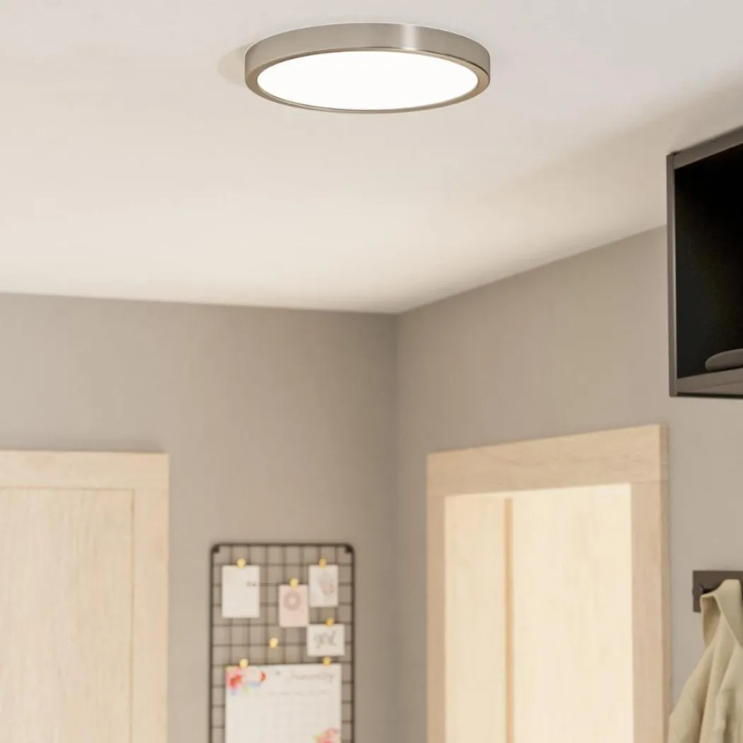Fueva 6 Silver LED Round Flush Ceiling Light