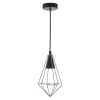 Gianni Matt Black and Polished Chrome Pendant Ceiling Light