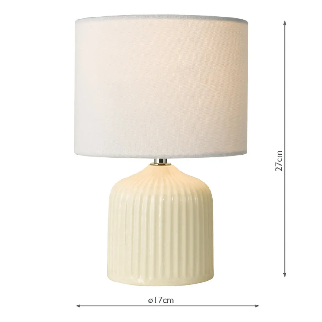 Gigi Twin Pack Ceramic Cream Table Lamps