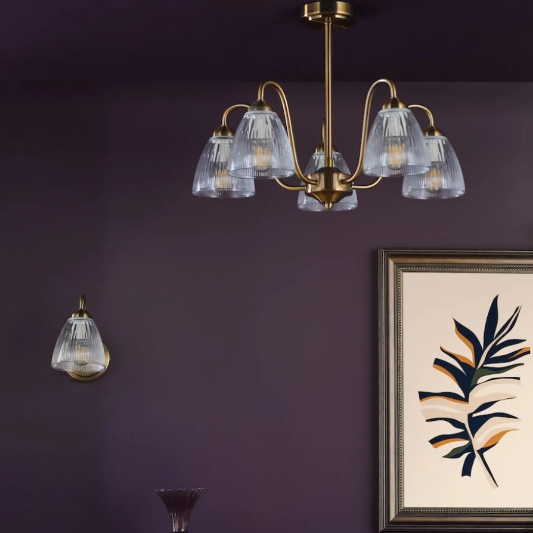 Glynis 5-Light Antique Bronze Semi-Flush Ceiling Light