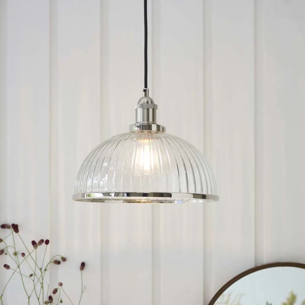 Hansen Large Pendant Ceiling Light Polished Nickel