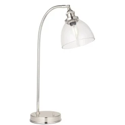 Hansen Polished Nickel & Glass Task Table Lamp