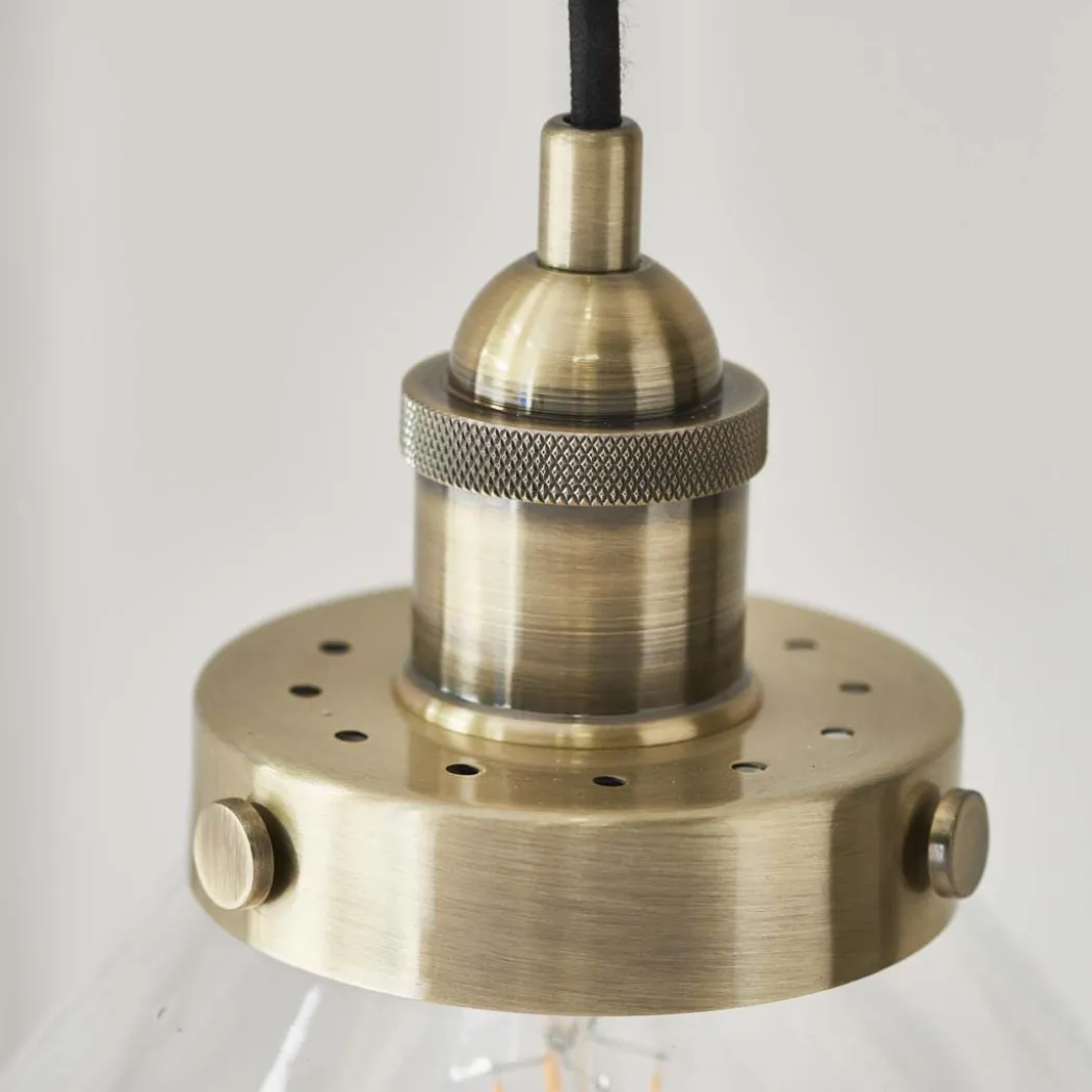 Hansen Small Pendant Ceiling Light Antique Brass