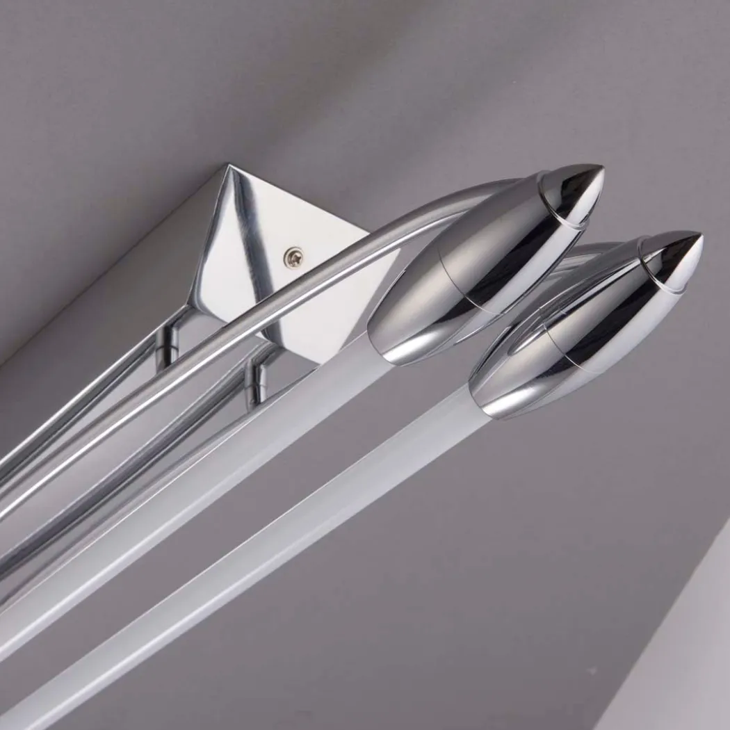 Harper 2 Light Chrome & Opal Glass LED Flush Ceiling Light Small