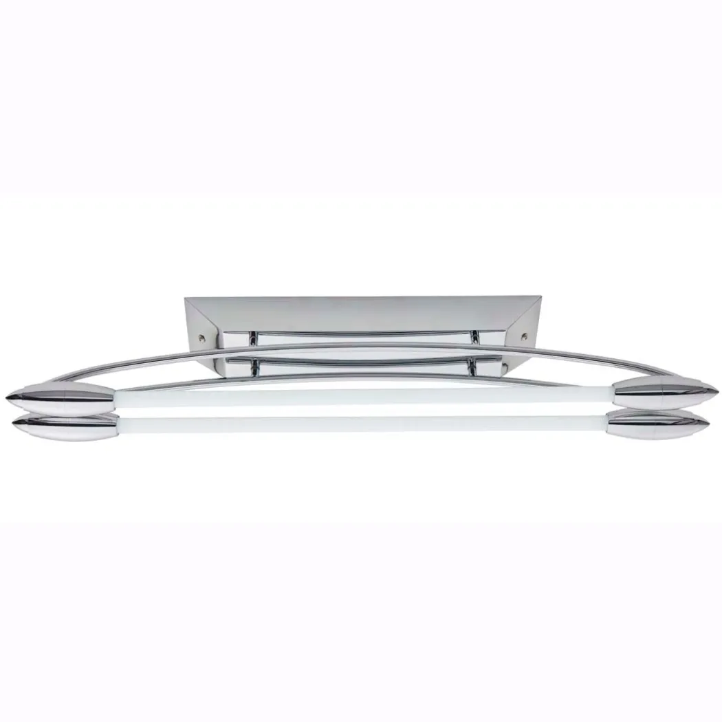 Harper 2 Light Chrome & Opal Glass LED Flush Ceiling Light Small