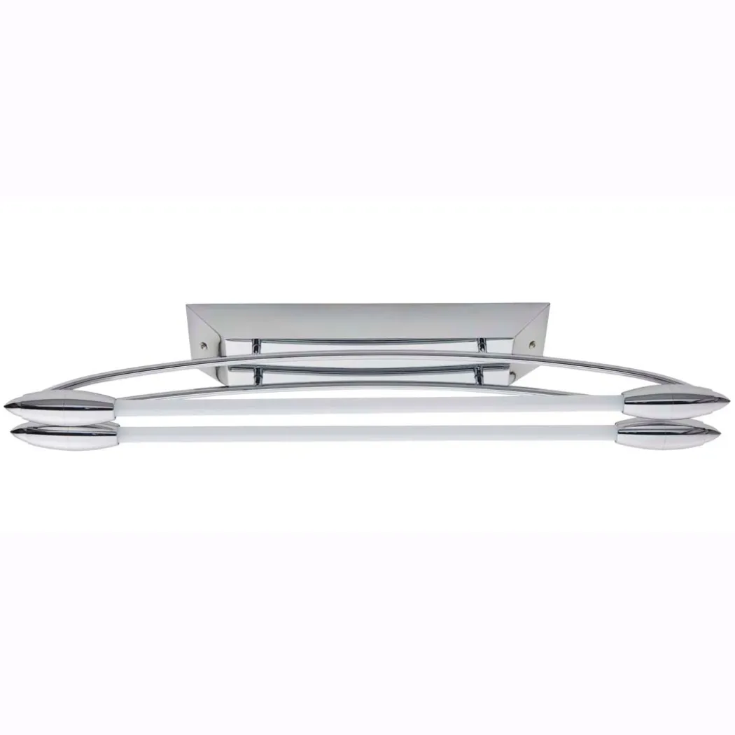 Harper 2 Light Chrome & Opal Glass LED Flush Ceiling Light Small