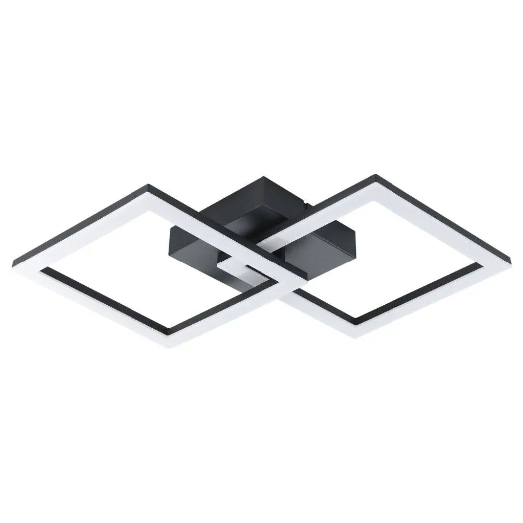 Huerta 2 Light Black LED Flush Ceiling Light