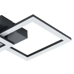 Huerta 2 Light Black LED Flush Ceiling Light