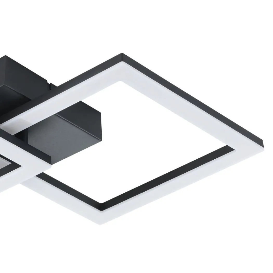 Huerta 2 Light Black LED Flush Ceiling Light