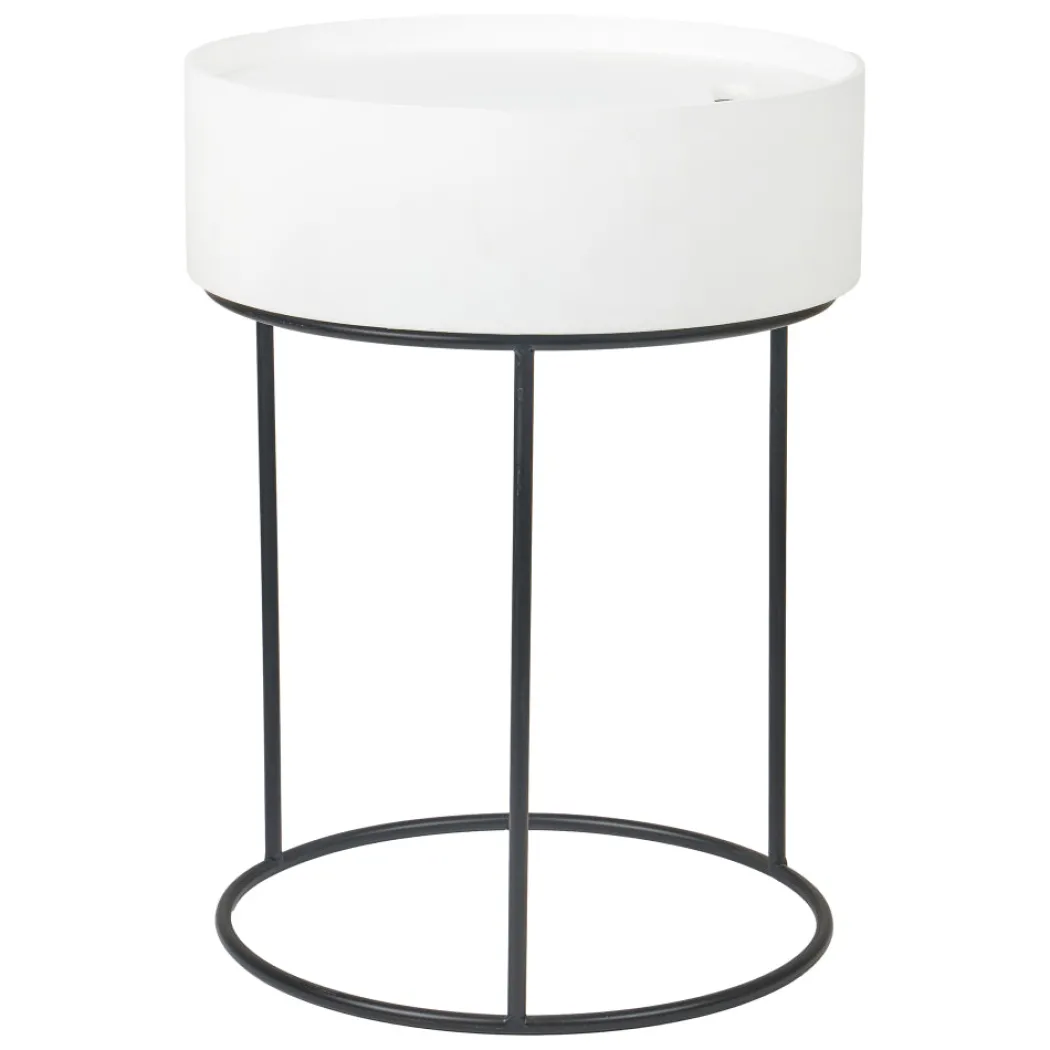 Hugo White End Storage Table