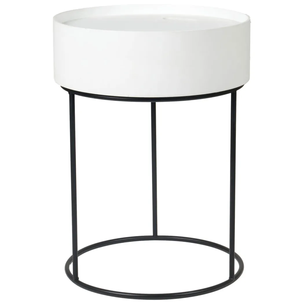 Hugo White End Storage Table
