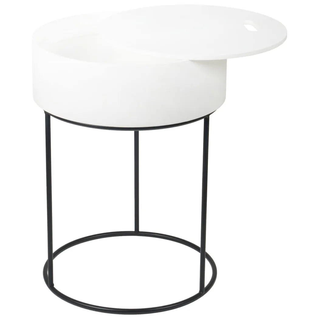 Hugo White End Storage Table