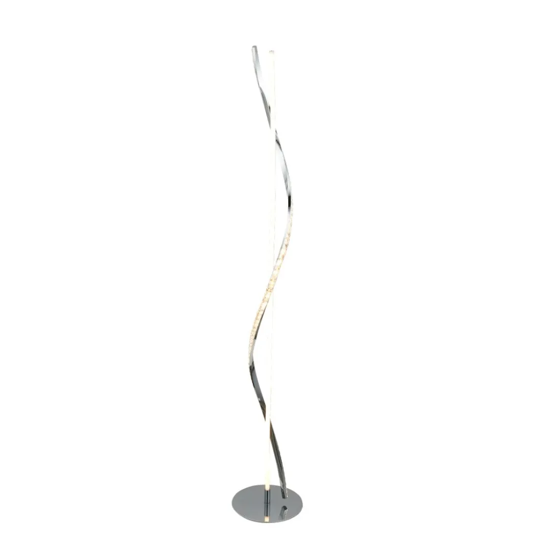 Hyde Chrome And Crystal LED Floor Lamp