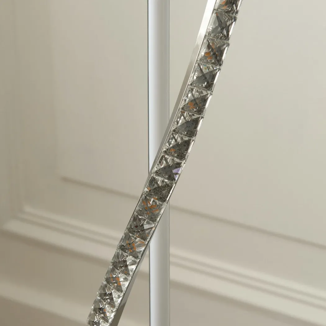 Hyde Chrome And Crystal LED Floor Lamp