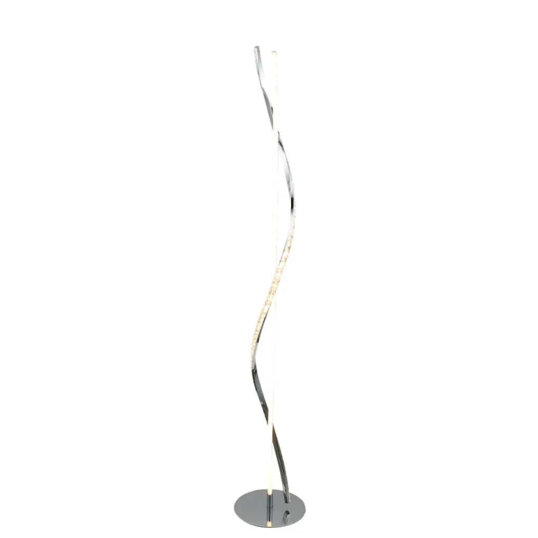 Hyde Chrome And Crystal LED Floor Lamp