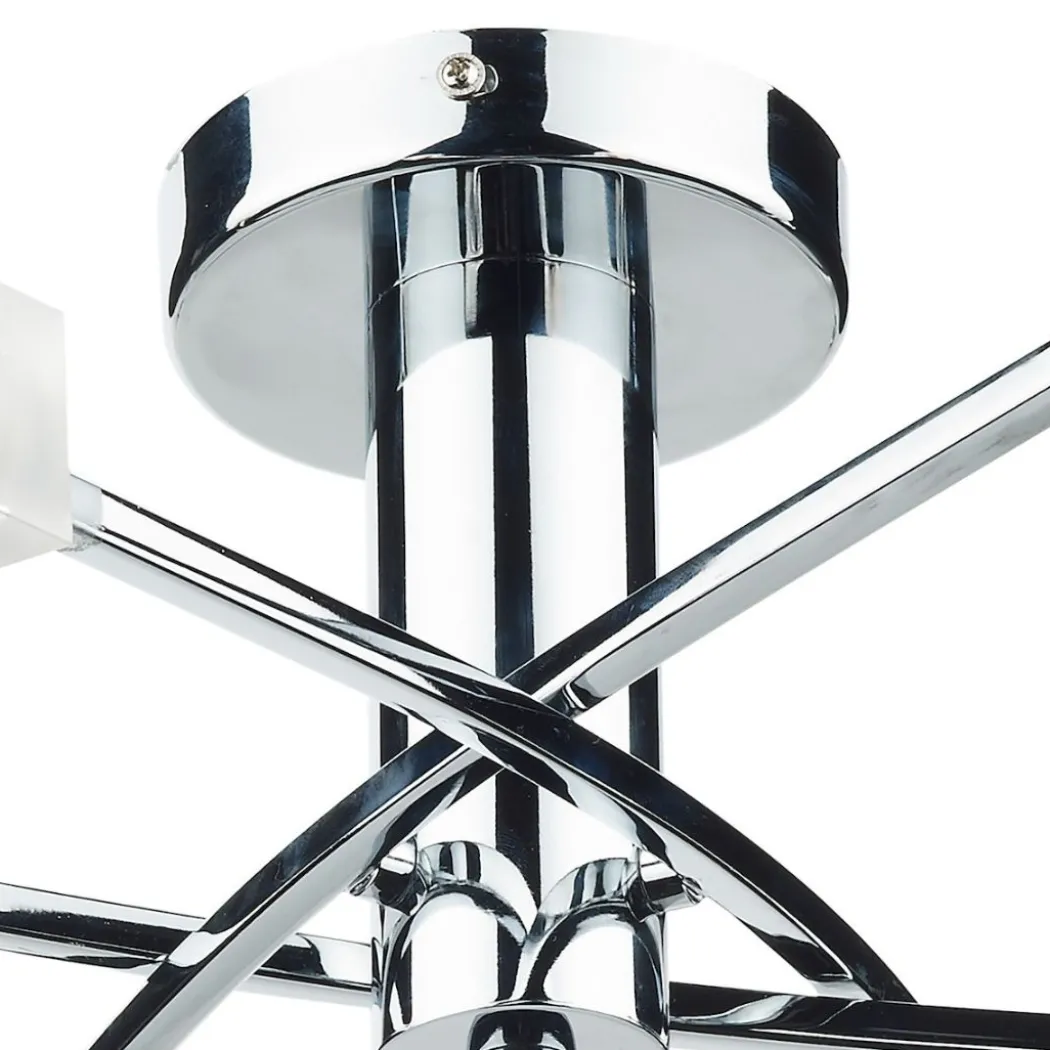Icarus 6 Light Semi Flush Ceiling Light Polished Chrome