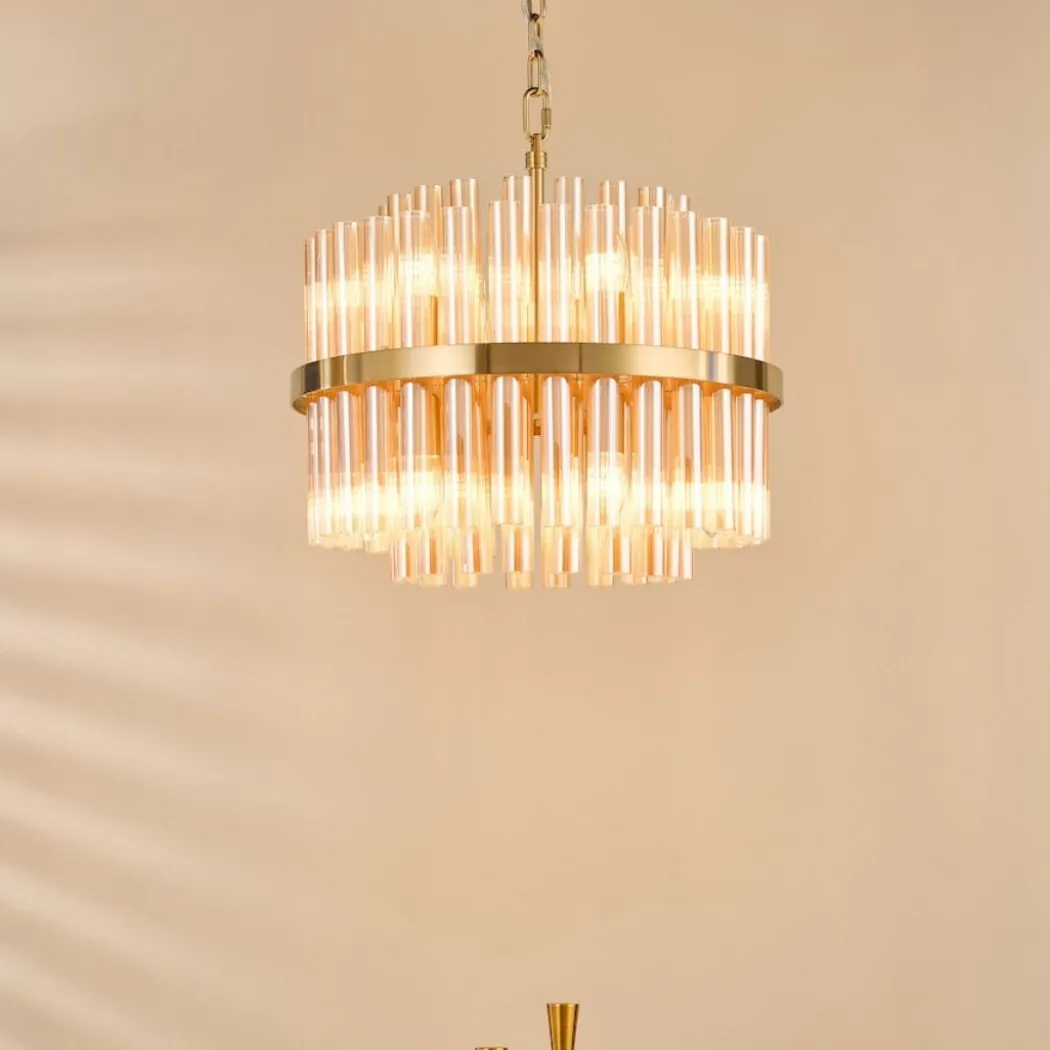 Imani 12-Light Natural Brass Pendant