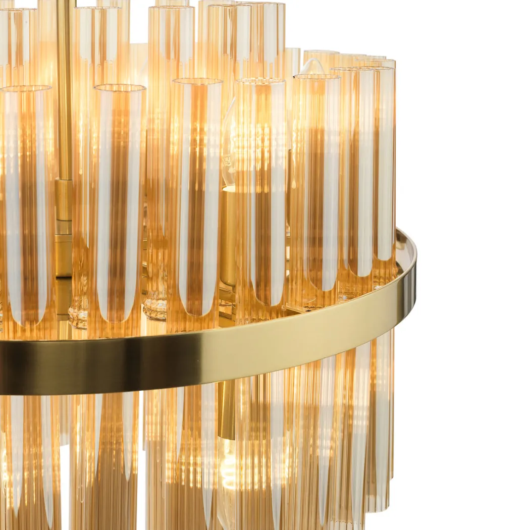 Imani 12-Light Natural Brass Pendant