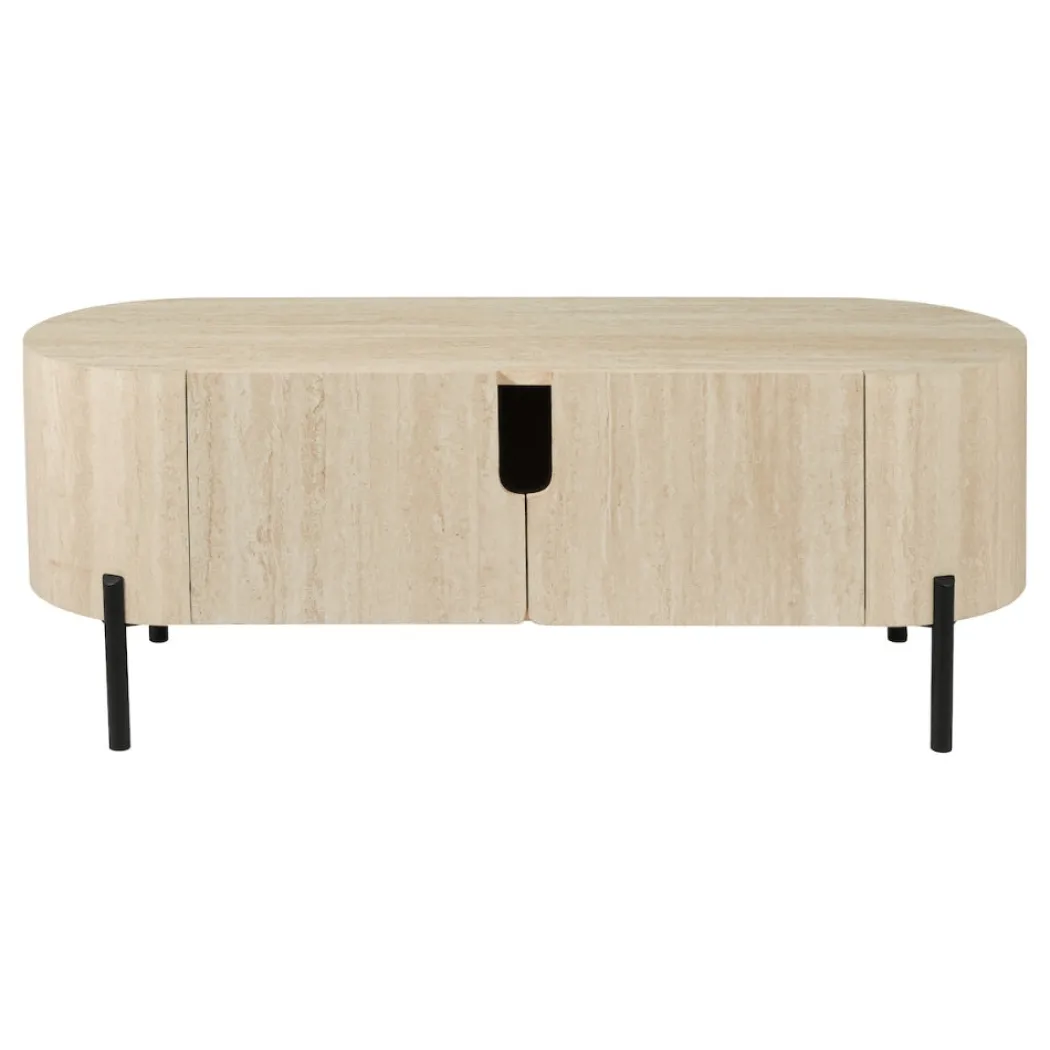 Ioana Large Travertine Effect Cabinet