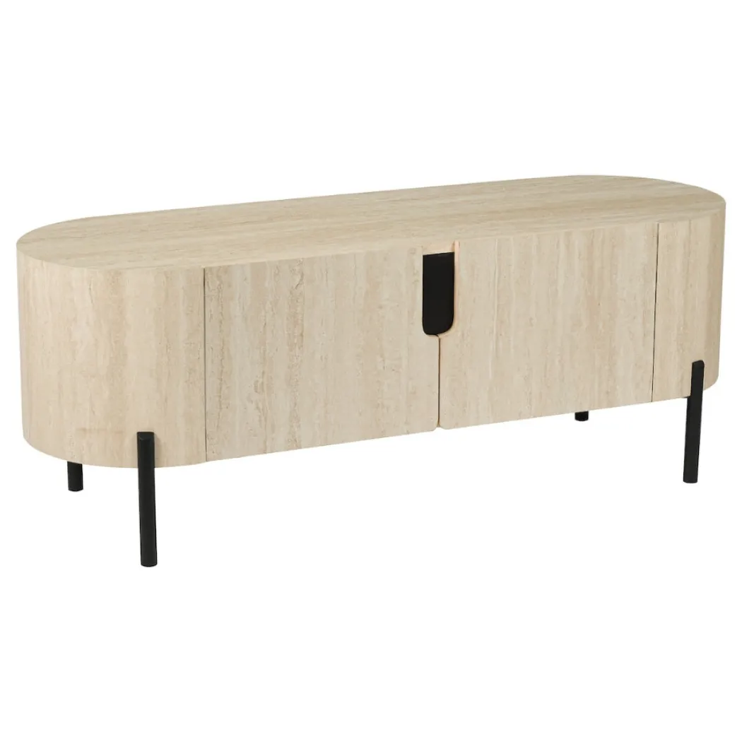 Ioana Large Travertine Effect Cabinet