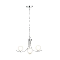 Jimena 3 Light Polished Chrome Pendant Ceiling Light