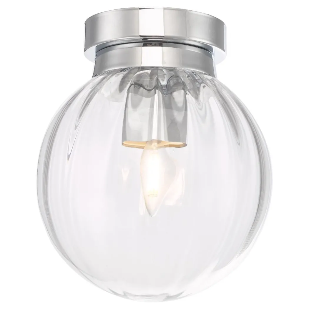 Kavi IP44 Flush Glass Ceiling Light