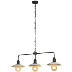 Kestle 3 Light White Diner Ceiling Pendant Bar