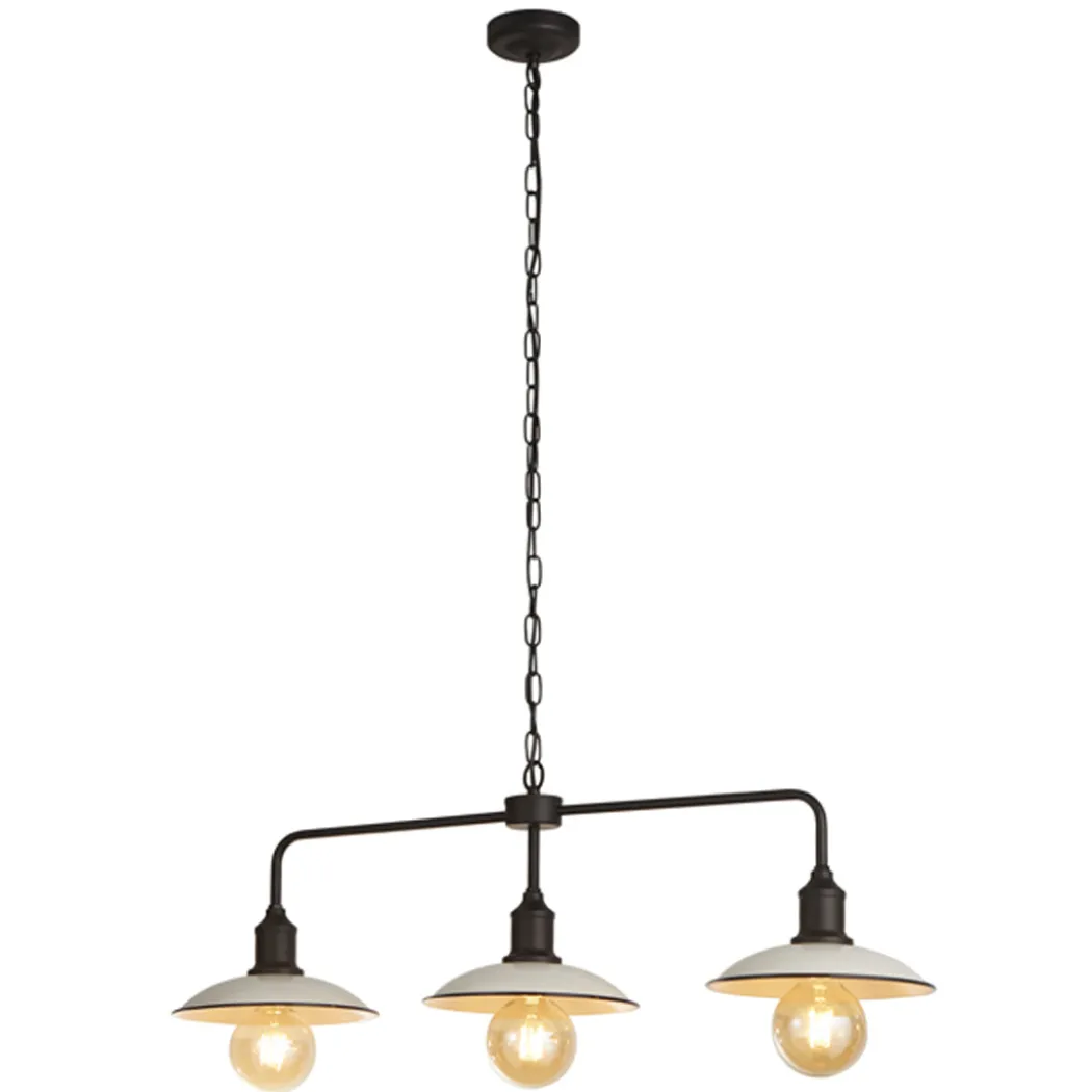 Kestle 3 Light White Diner Ceiling Pendant Bar