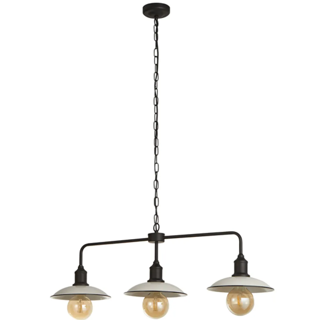 Kestle 3 Light White Diner Ceiling Pendant Bar