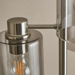 Kingsholm 3 Light Satin Nickel Floor Lamp