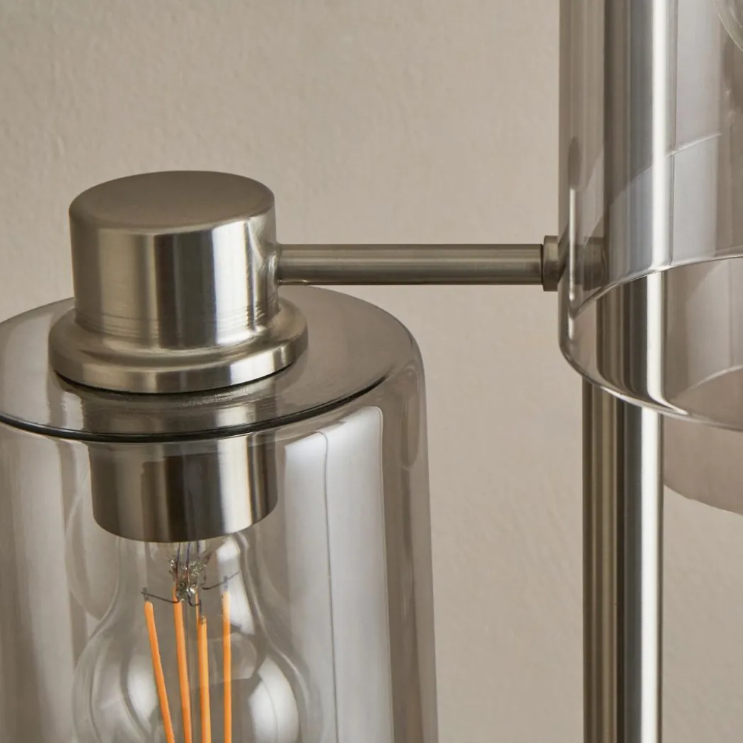 Kingsholm 3 Light Satin Nickel Floor Lamp