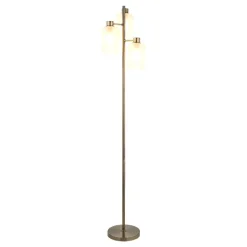 Kingsholm Antique Brass Floor Lamp