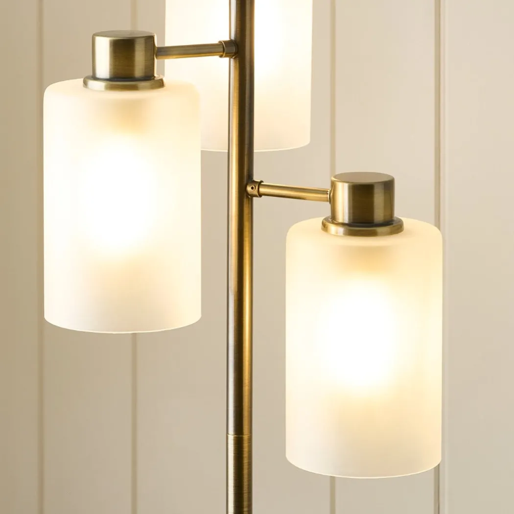 Kingsholm Antique Brass Floor Lamp