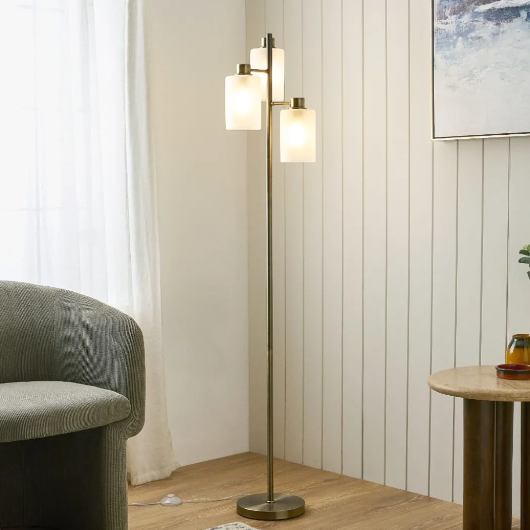 Kingsholm Antique Brass Floor Lamp