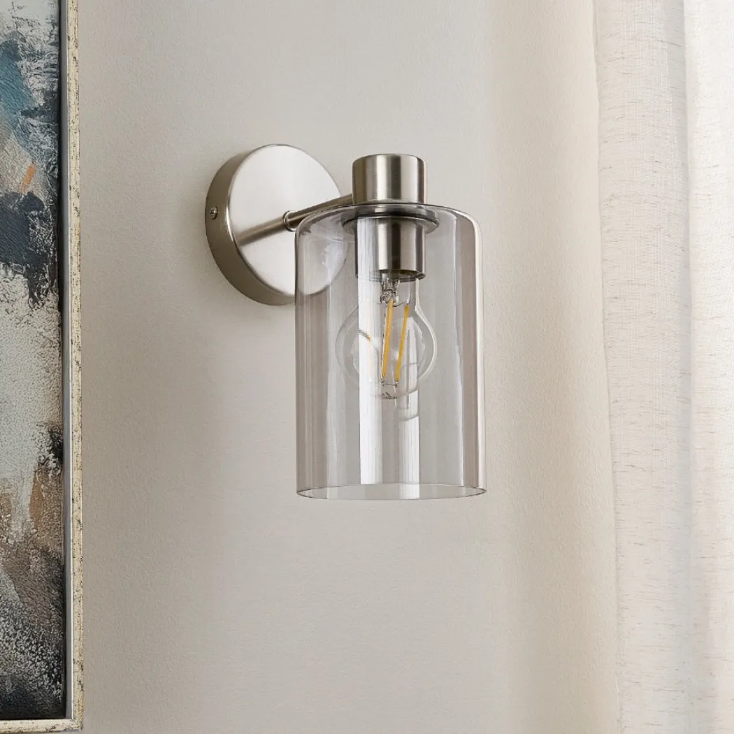 Kingsholm Brushed Satin Nickel Wall Light