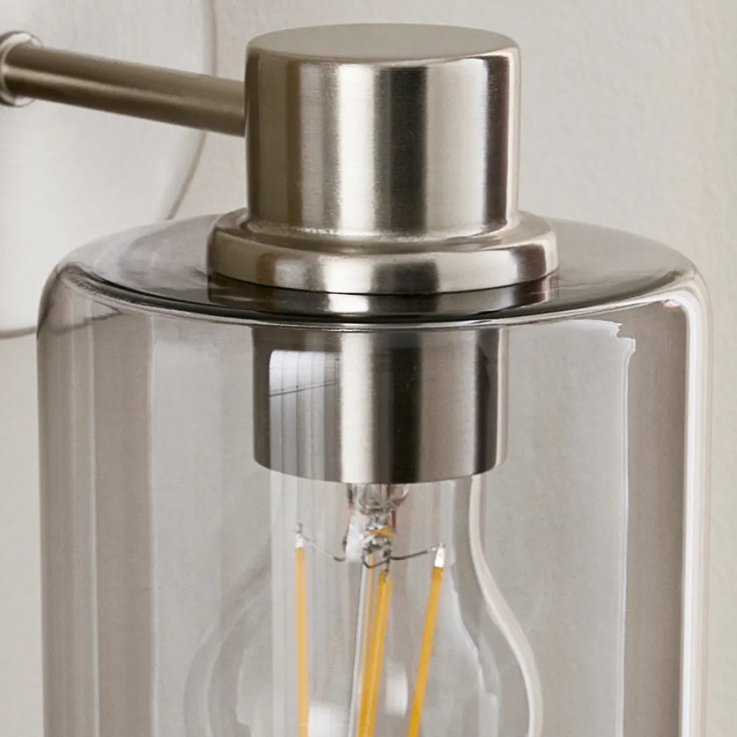 Kingsholm Brushed Satin Nickel Wall Light