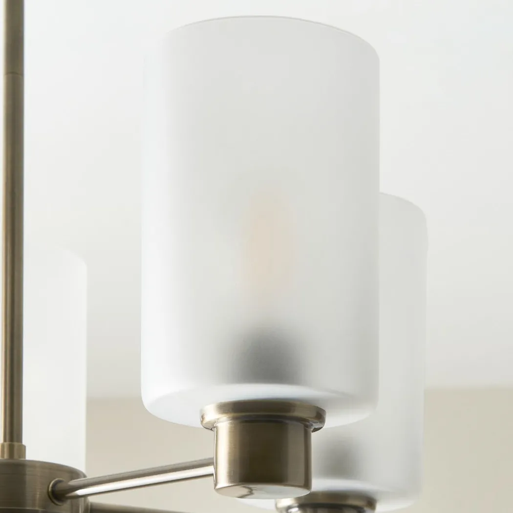 Kingsholm 5-Light Antique Brass Semi-Flush Ceiling Light