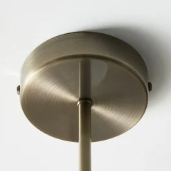 Kingsholm 3-Light Antique Brass Semi-Flush Ceiling Light