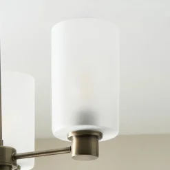 Kingsholm 3-Light Antique Brass Semi-Flush Ceiling Light