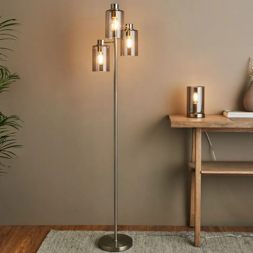Kingsholm Satin Nickel & Glass Touch Table Lamp