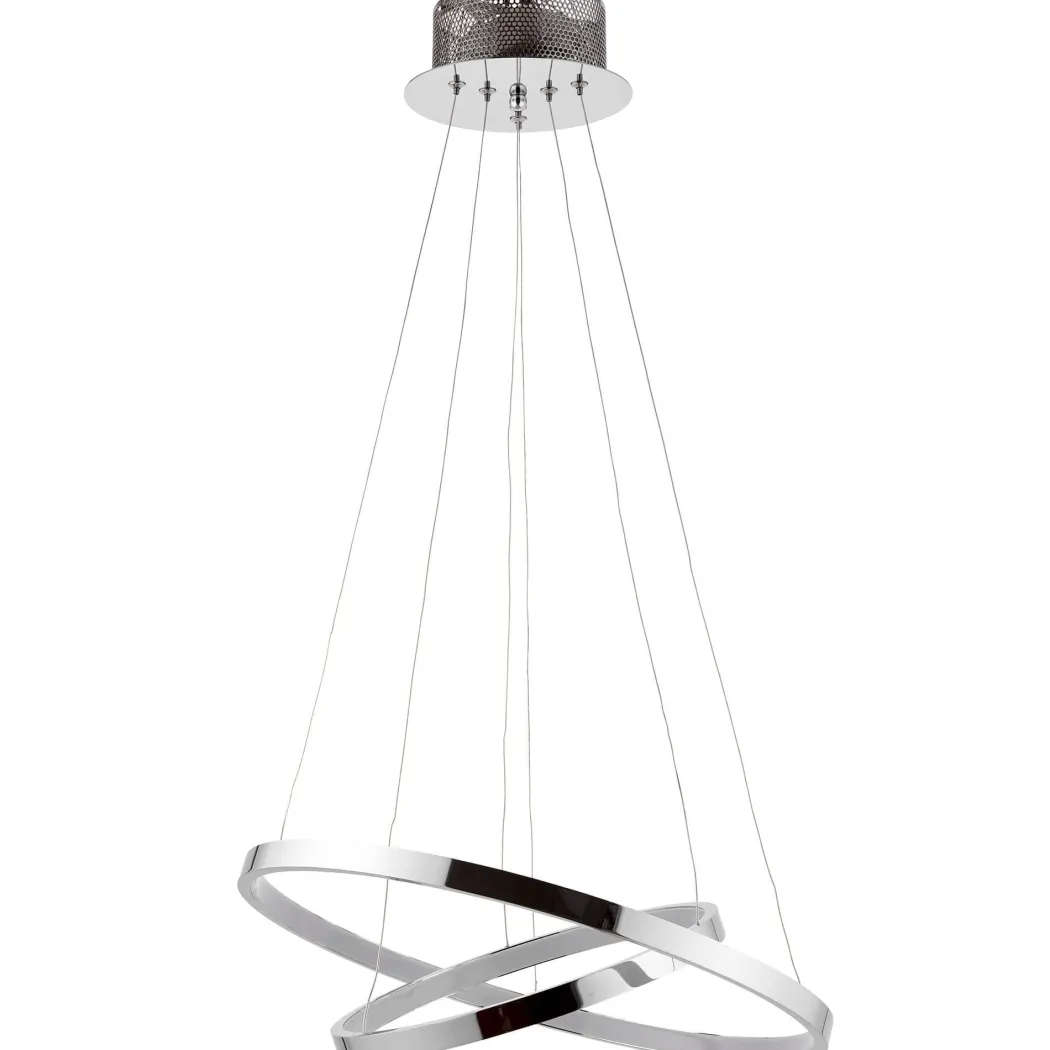Kline 2 Light Polished Chrome LED Pendant Ceiling Light