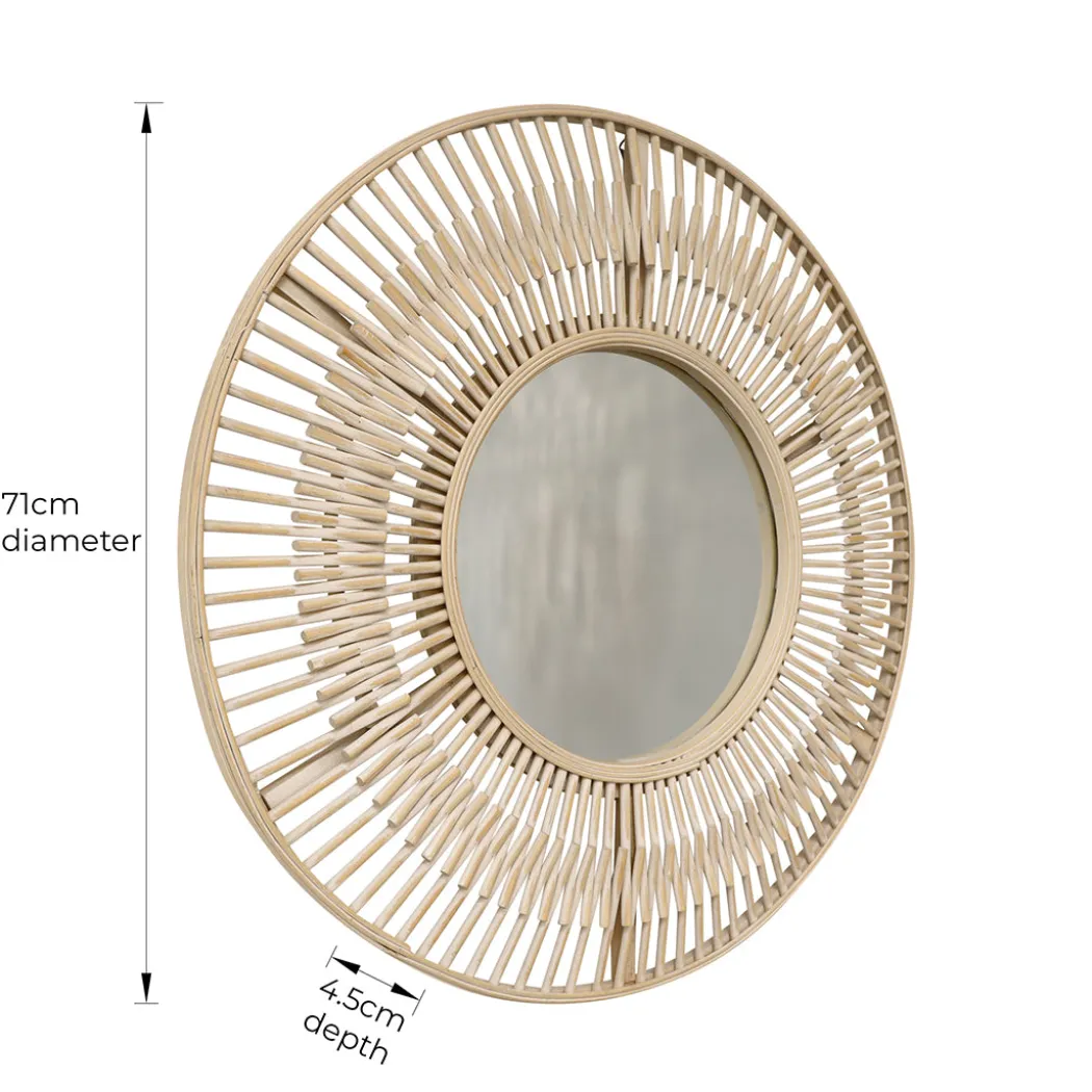 Koppla Round Bamboo Mirror