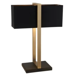 Kote Antique Brass & Black Table Lamp