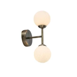 Lior 2-Light Antique Brass Wall Light