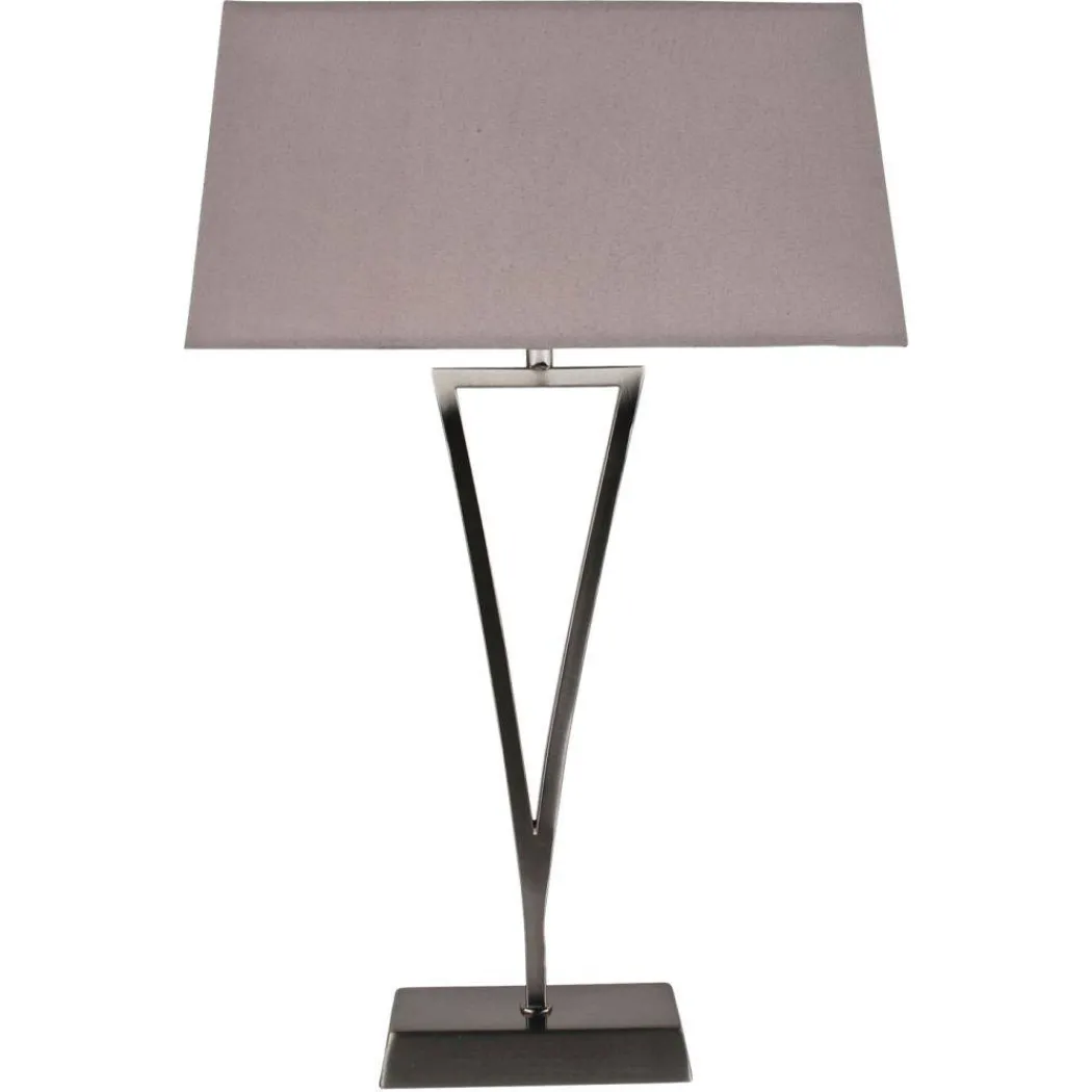 Lizzie Chrome & Mocha Touch Table Lamp